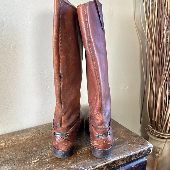 Frye Brown Leather Boots Size 8 - Picture 3 of 7
